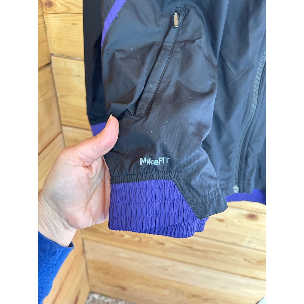 Nike Team Washington Huskies NikeFIT Storm Windbreaker Jacket Black Purple Large - Picture 4 of 13